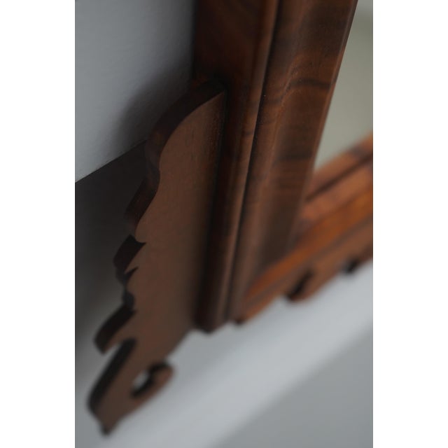 Tiger Maple Chippendale Style Wall Mirror For Sale - Image 10 of 11