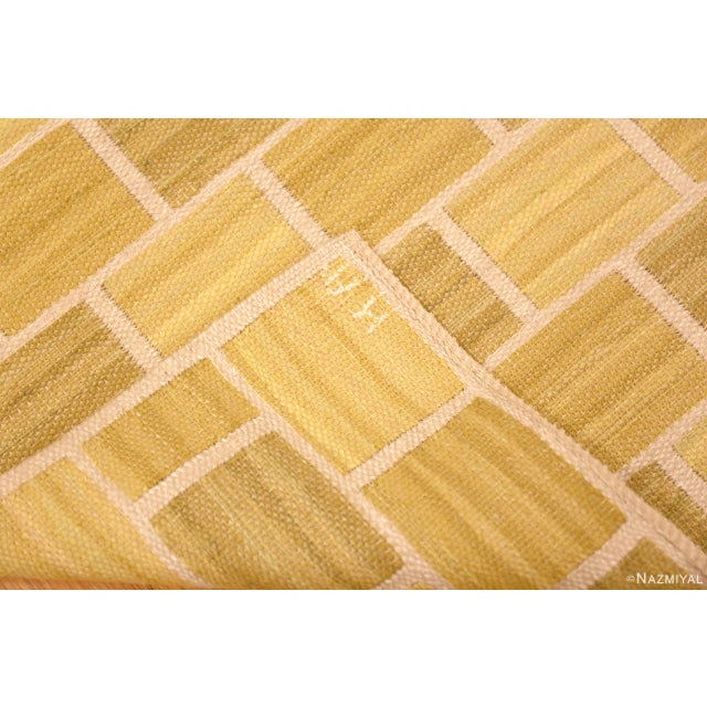 Nazmiyal Collection Vintage Swedish Barbro Nilsson Signed Kilim Rug For Sale In New York - Image 6 of 6
