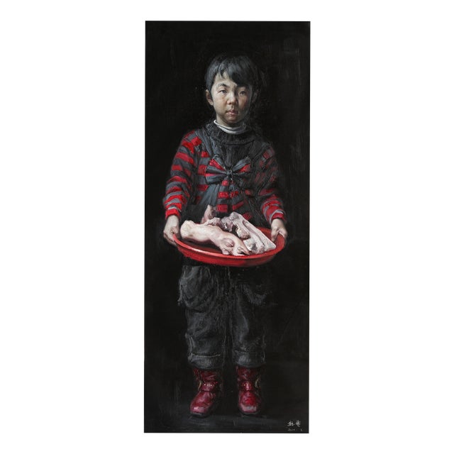 Wei Yi 魏艺, Zhang Chunhua from Childhood, Larger Than Life, 2010, Oil on Canvas For Sale