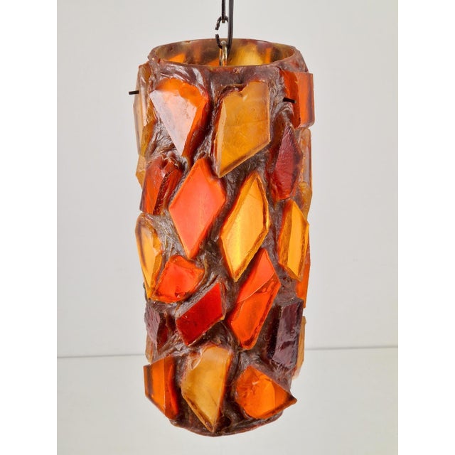 Brutalist Acrylic Swag Pendant Glass, 1960s For Sale - Image 6 of 12