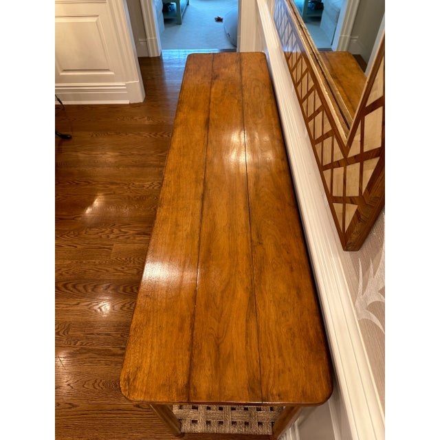 Lucia Walnut Console Table For Sale - Image 9 of 11