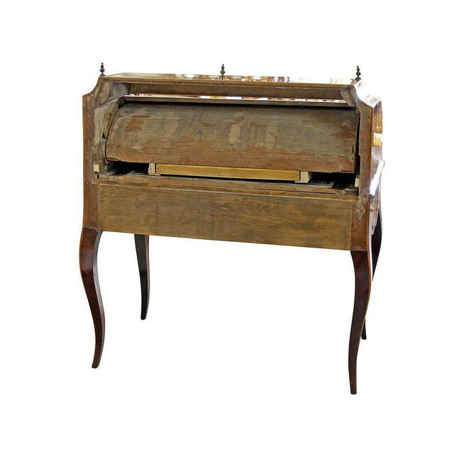 Karelian Birch and Guilded Bronze Secretaire For Sale - Image 5 of 13