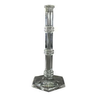 1990s Tiffany & Co. Windham Crystal Glass Candlestick Candle Holder For Sale