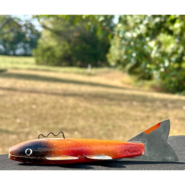 Vintage Folk Art Fish Decoy: Tonka Baits, Wayzata Minnesota For Sale - Image 10 of 10