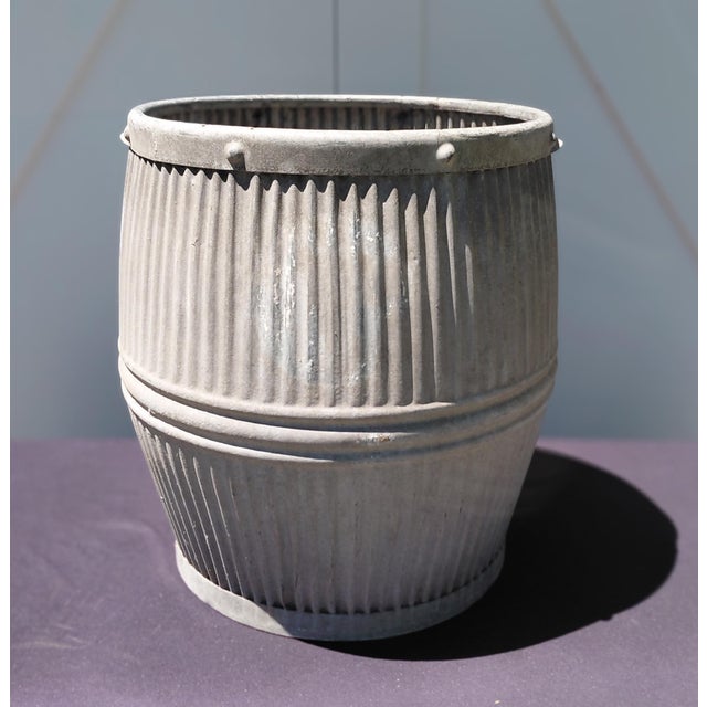 Vintage English Bowling Galvanized Dolly Tub For Sale - Image 11 of 11