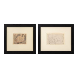 Oscar F. Bluemner Landscape Studies Mixed Media, 2 For Sale