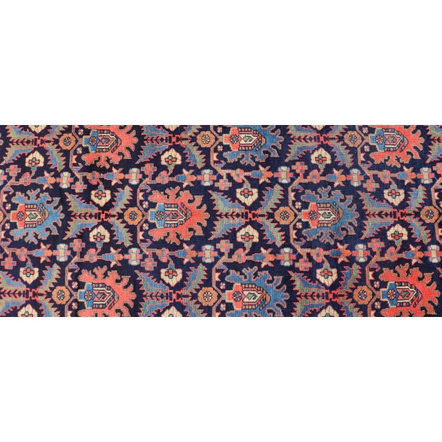 Early 20th Century Long Antique Persian Hamadan Runner With All-Over Sub-Geometric Design For Sale - Image 5 of 14