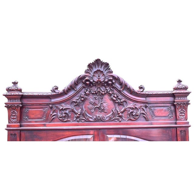 19th Century Mahogany Display Cabinet, 1880s For Sale - Image 12 of 15