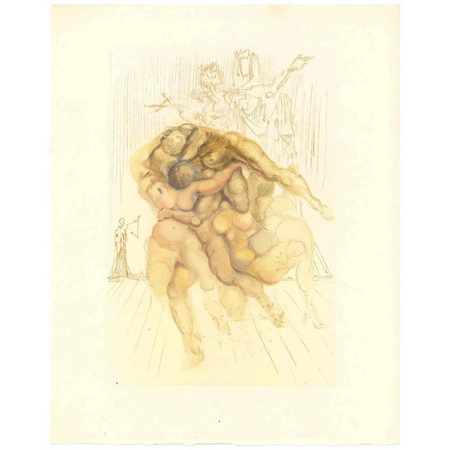 The Irascibile from the Series "The Divine Comedy" by Dante Alighieri is a woodcut print by Salvador Dalì , realized in...