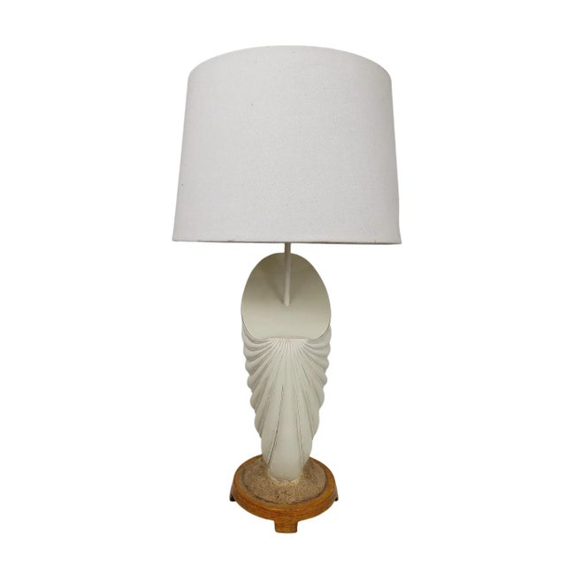 Coastal Pair of Mid-Century / Palm Beach Style Coastal Shell Table Lamps For Sale - Image 3 of 5