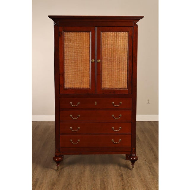 Grange French Louis Philippe Cherry Cane Door Armoire Cabinet For Sale - Image 18 of 18