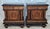 Pair of Italian Burl Walnut Nightstands With Green Marble Tops & Mirrors 1930s For Sale - Image 12 of 18