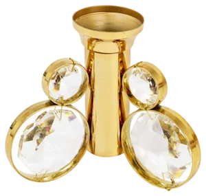 Brass and Crystals Candleholder in the style of Gaetano Sciolari from Palwa, 1970s