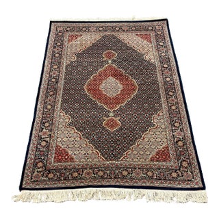 4ft X 6ft Persian Tabriz Mahi Wool & Silk Area Rug For Sale