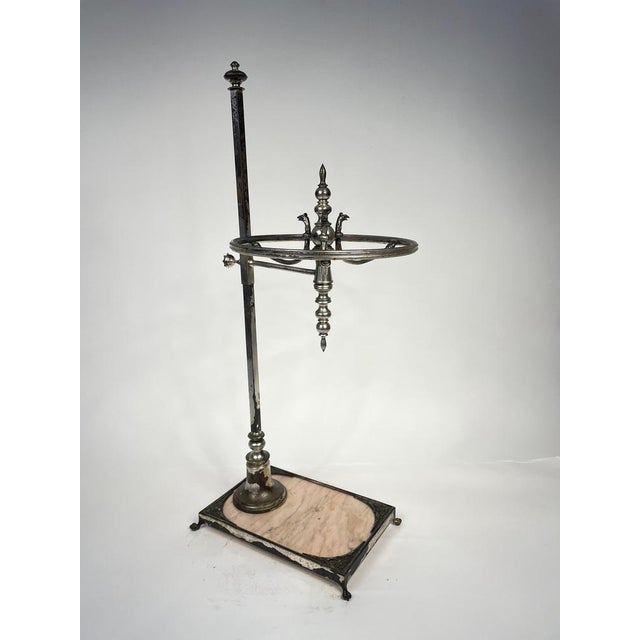 Beautiful liberty design jacket, with pink marble base and silver patinated metal frame; Possibility to regulate the...