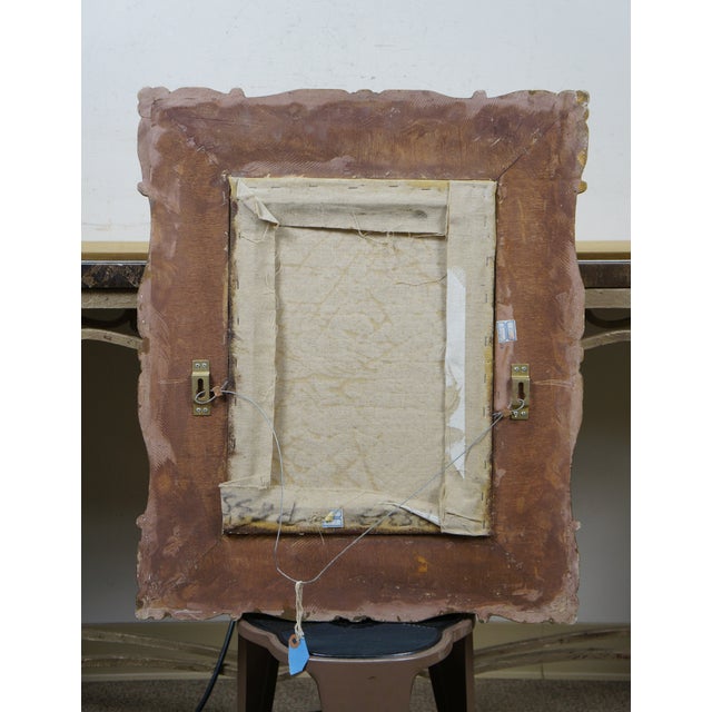 Textile Late 20th Century At the Edge of the Brook Oil Painting After William-Adolphe Bouguereau 24" For Sale - Image 7 of 11