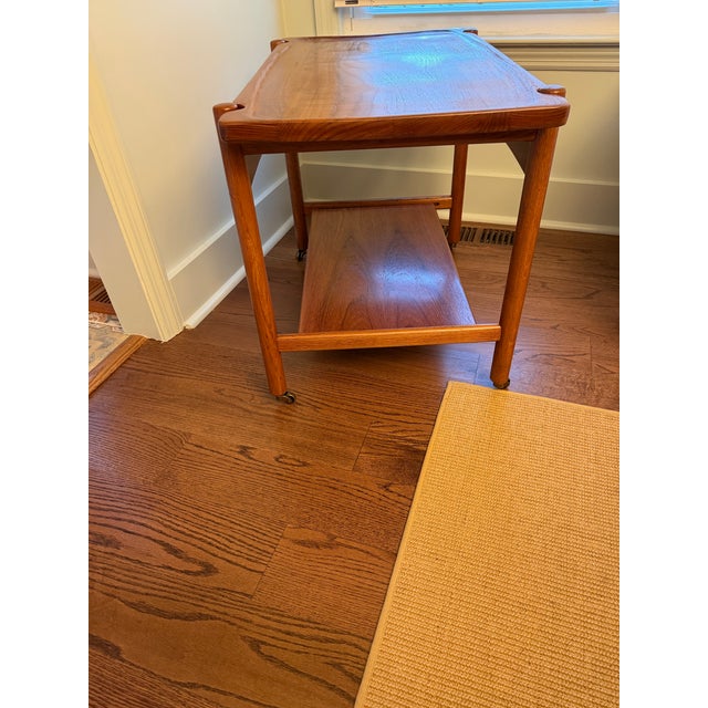 Mid-Century Modern Hans J. Wegner for Andreas Tuck at-48 Danish Modern Serving Trolley With Removable Tray, Circa 1960s For Sale - Image 3 of 10
