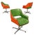 Vintage Swivel Chairs in Aluminium & Leatherette, 1960s, Set of 3 For Sale - Image 12 of 12