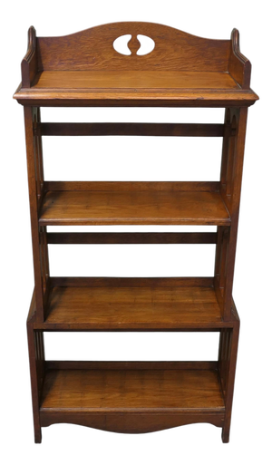 Art and Crafts Open Front Bookcase in Golden Oak, 1880