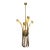 Solid Brass Sculptural Chandelier in Style of Guglielmo Ulrich,circa 1970s For Sale