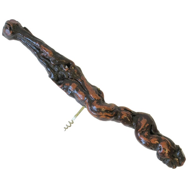 French Fruitwood Corkscrew Wine Bottle Opener, Large For Sale - Image 9 of 9