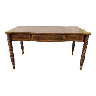 Maitland Smith Inlaid Mahogany Desk For Sale