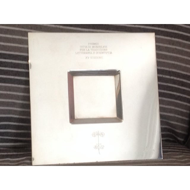 Centerpiece, Carlo Scarpa, produced by Cleto Munari, circa 1970, silver plate. Engraved with the event where it was...