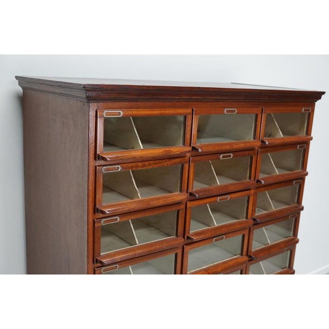 Vintage Dutch Oak / Mahogany Haberdashery Shop Cabinet, 1930s For Sale - Image 4 of 18