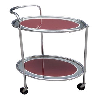 1930s Art Deco Period Two Tier Serving Cart France For Sale