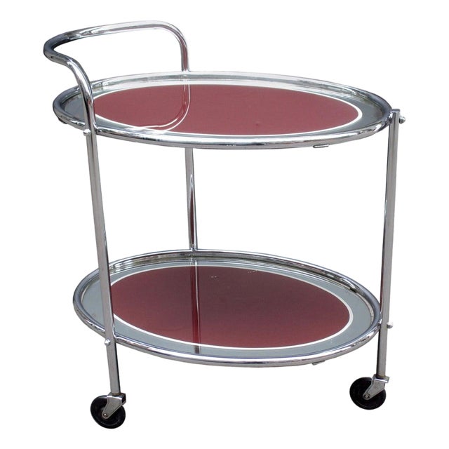 1930s Art Deco Period Two Tier Serving Cart France For Sale
