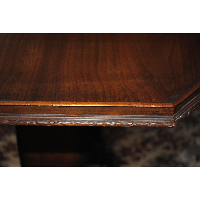 Brown Antique Empire Styled Mahogany Library Table For Sale - Image 8 of 13