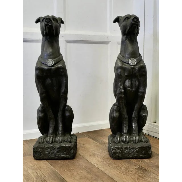 Large Sculptural Greyhound Dogs, 1960s, Set of 2 For Sale - Image 6 of 8