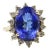 Vintage 14K Gold 7 Carat Tanzanite and Diamond Halo Ring by LeVian Size 7 For Sale