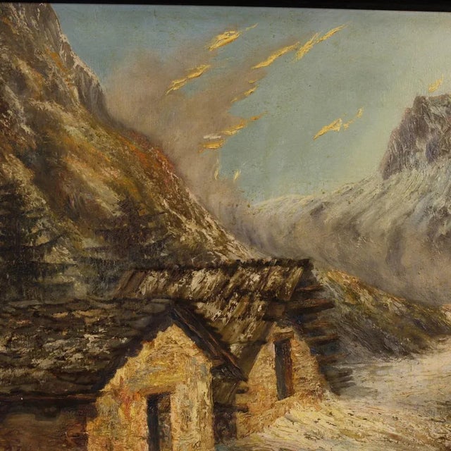 1960s French Artist, Mountain Landscape, 1960, Oil on Board, Framed For Sale - Image 5 of 13