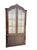 Dutch large corner display cabinet, ca 1780-1800 A beautiful corner cabinet with a top section with 2 glass doors to...