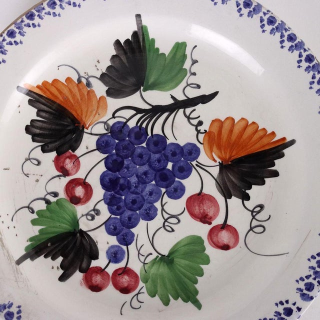 Vintage Majolica Plates, Set of 6 For Sale - Image 10 of 17