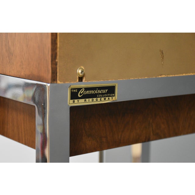 Mid 20th Century Modern Rosewood and Chrome Grandfather Clock For Sale - Image 10 of 10