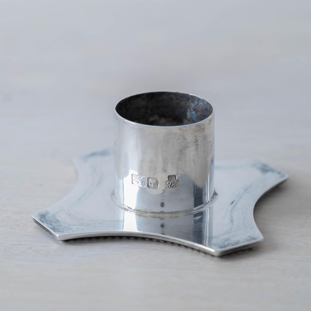 Hawksworth, Eyre & Co LTD Georgian Sterling Silver Candlesticks, Sheffield 1905 For Sale - Image 9 of 10