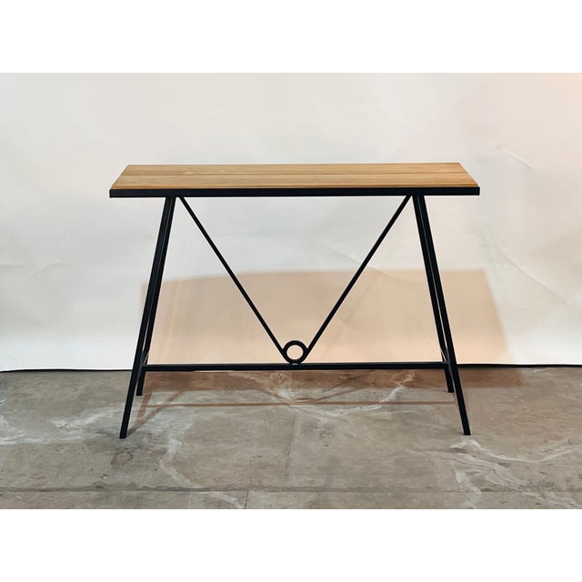 Not Yet Made - Made To Order Outdoor 'Trapèze' Teak Console by Design Frères For Sale - Image 5 of 9