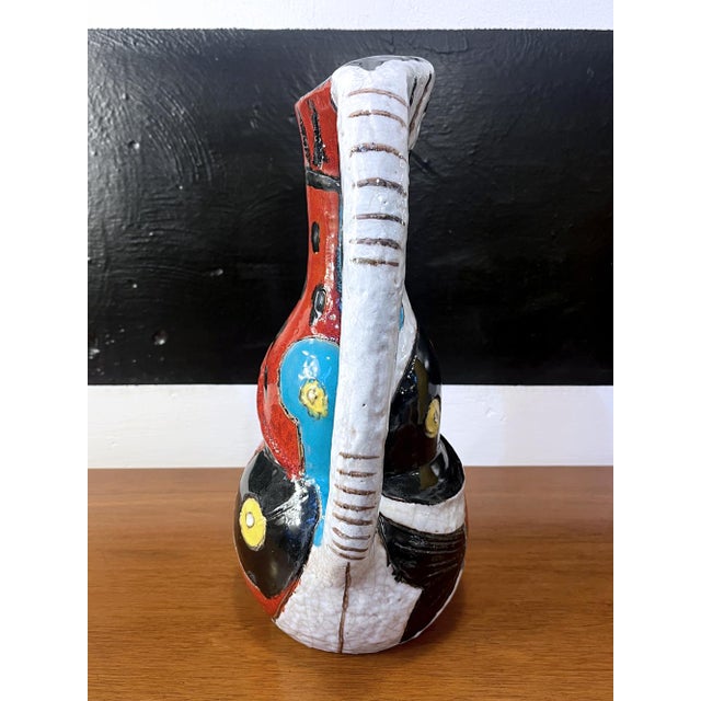 A large, 36 cm tall majolica ceramic vase attributed to Eugenio Pattarino (Florence, 1885–1971), 1950s. An interesting...