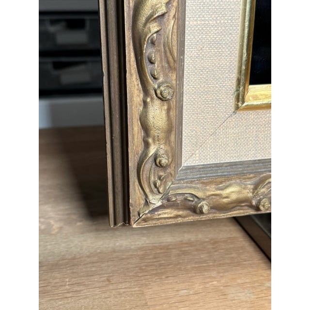 Wood French Provincial Bronze Finish and Matted Accent Wood Wall Mirror For Sale - Image 7 of 12