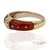 Contemporary Vintage Faberge 18k (750) Solid Yellow Gold Red Enamel Diamond Ring, Size 7.5 For Sale - Image 3 of 12