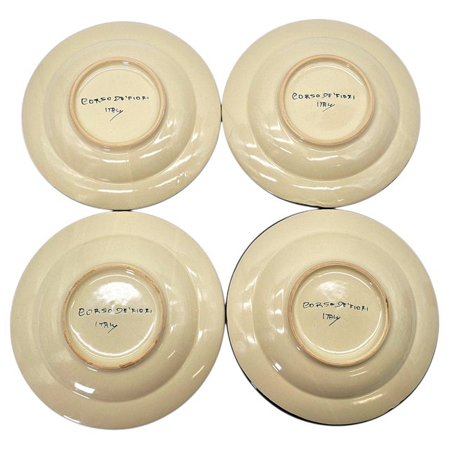 Cream Late 20th Century Corso Dei Fiori “Casolare” Pasta Bowls, Set of Four For Sale - Image 8 of 10