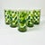 Mid 20th Century Boho Chic Modern Olive Polka Dot Tumbler Glassware - Set of 6. For Sale - Image 4 of 14