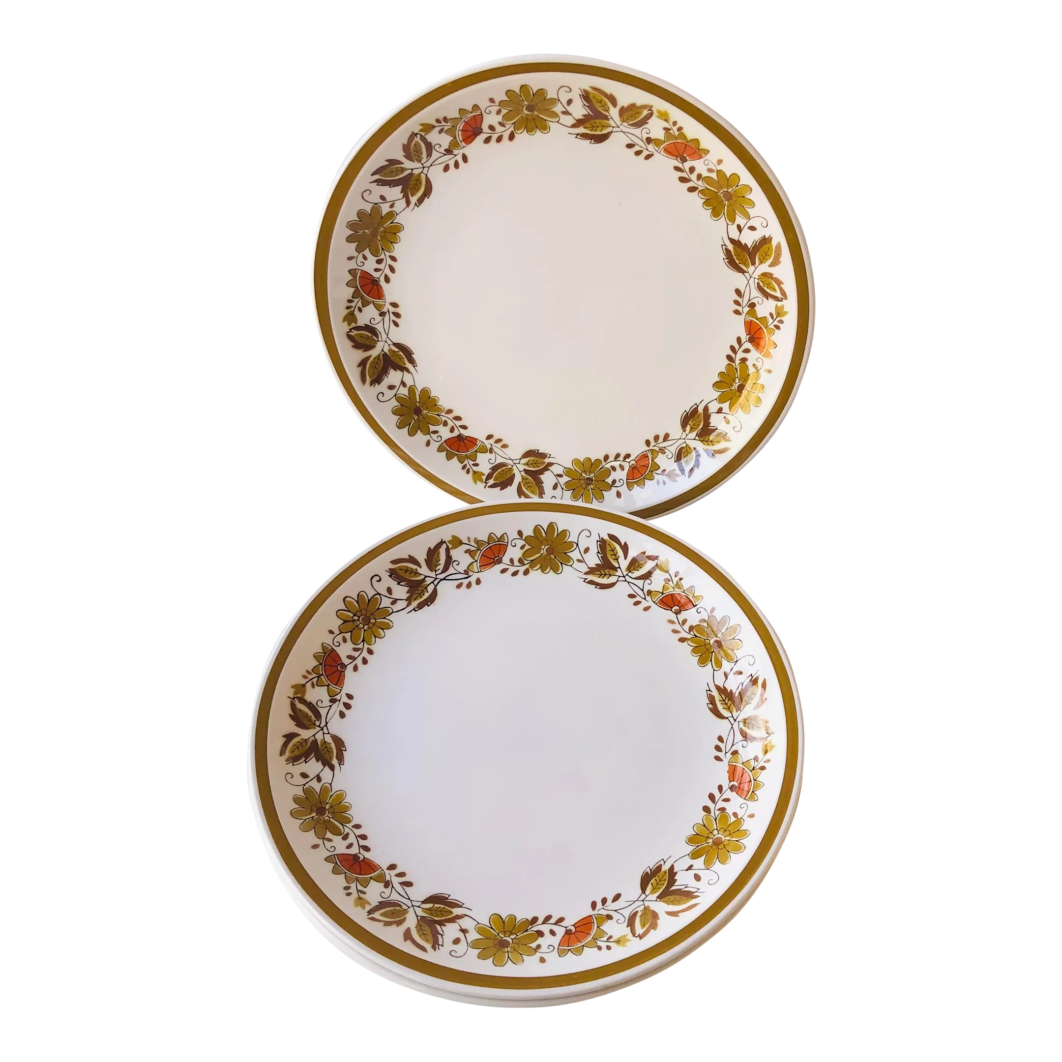 Vintage Mikasa Cera Stone Eastwood Dinner Plates- Set of 5 | Chairish