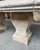 Authentic Hand Carved 3-Pedestal Limestone Garden Table From Provence, France For Sale - Image 4 of 18