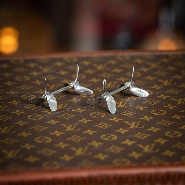 Antique 20th century english solid silver novelty themed nautical knife rests, beautifully modelled in the form of marine...