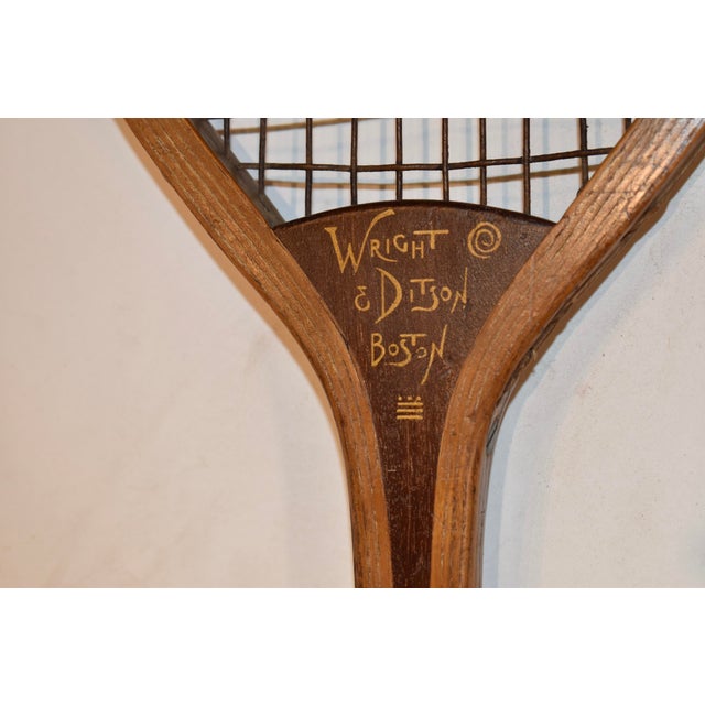 Late 19th Century Late 19th Century Wright and Ditson Tennis Racquet For Sale - Image 5 of 9
