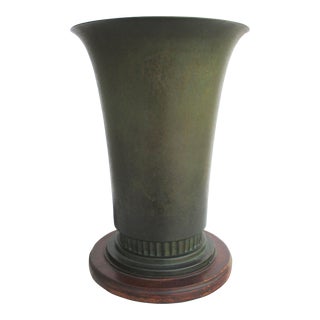 Metal Uplighter With Verdigre Patina Circa 40s For Sale