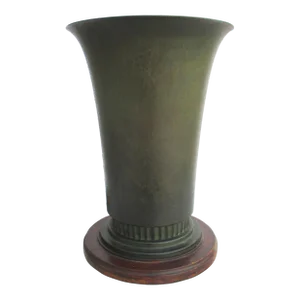 Metal Uplighter With Verdigre Patina Circa 40s